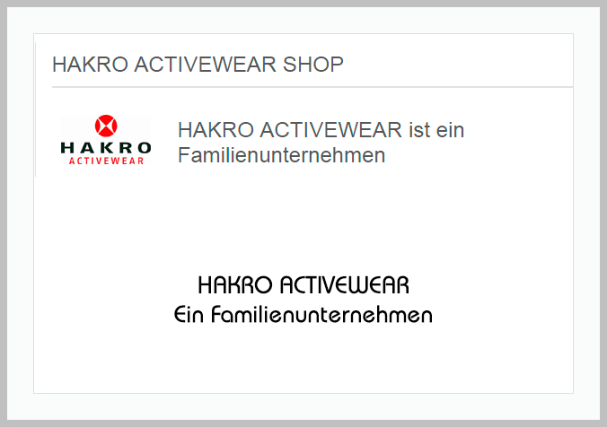 HAKRO Activewear - ein Familienunternehmen